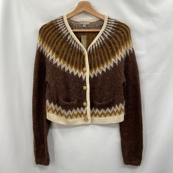 J. Crew S Fair Isle cardigan sweater in brushed yarn - Picture 3 of 8